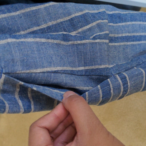 Bridge & Burn chambray stripe wrap dress - Picture 5 of 5